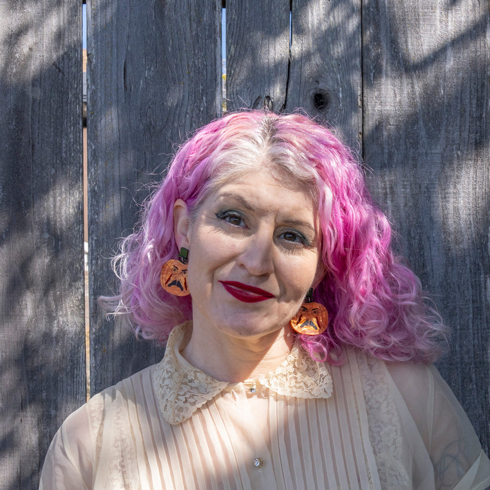 Jack o' Ripper Pumpkin Jack o' lantern Earrings