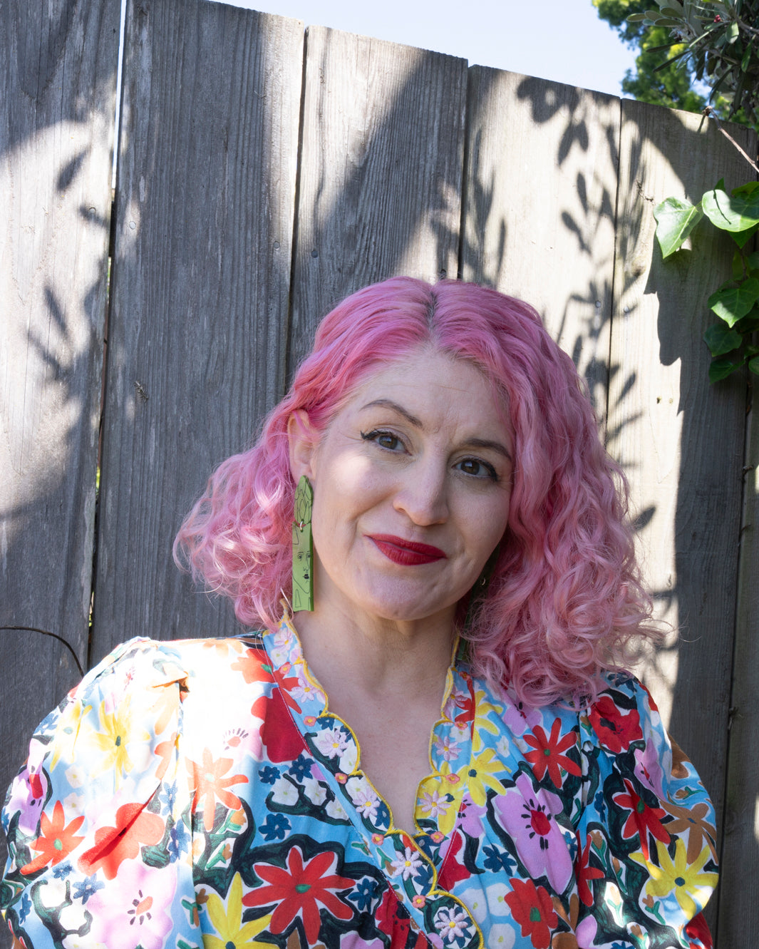 Asparagus Face Earrings