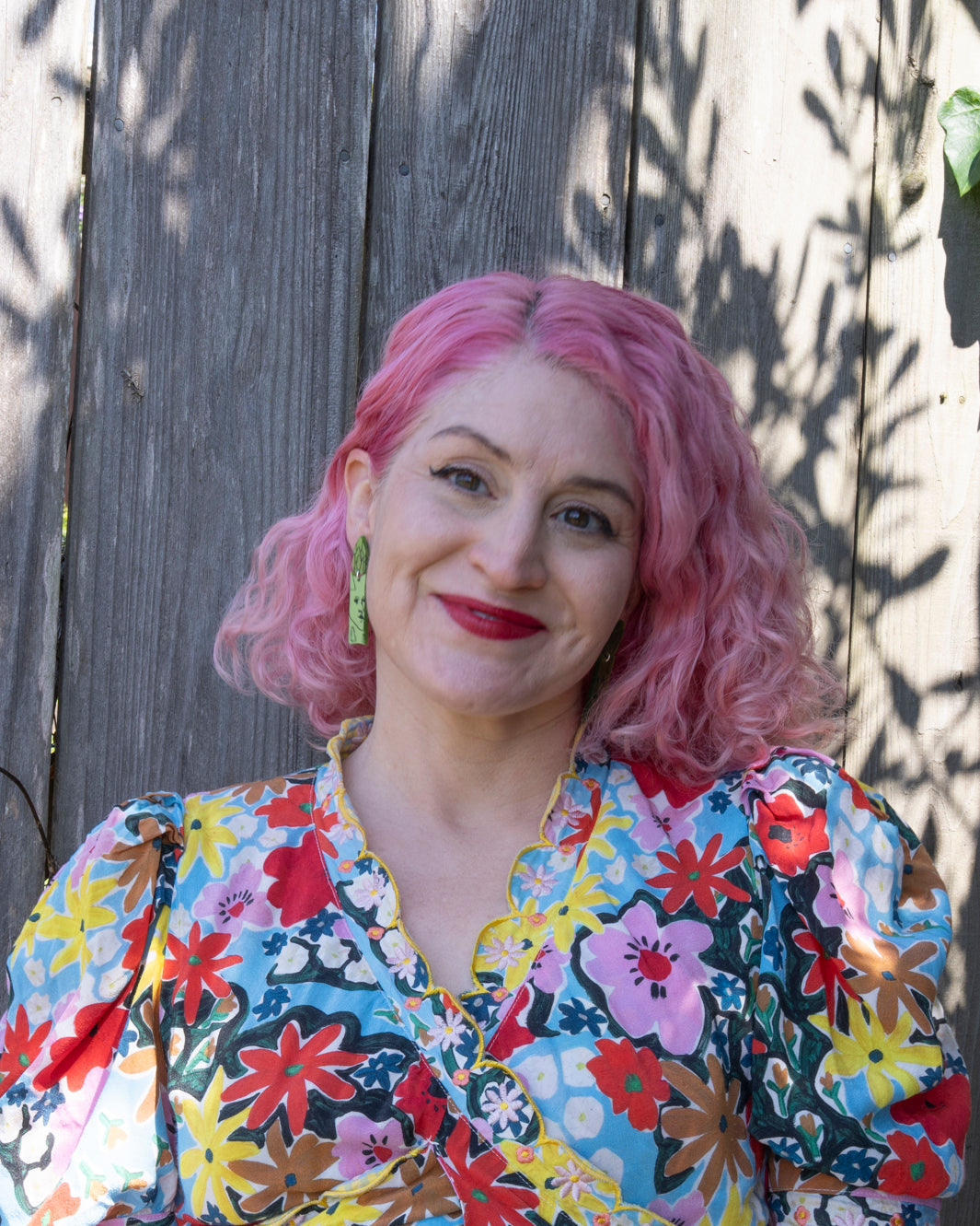 Asparagus Face Earrings