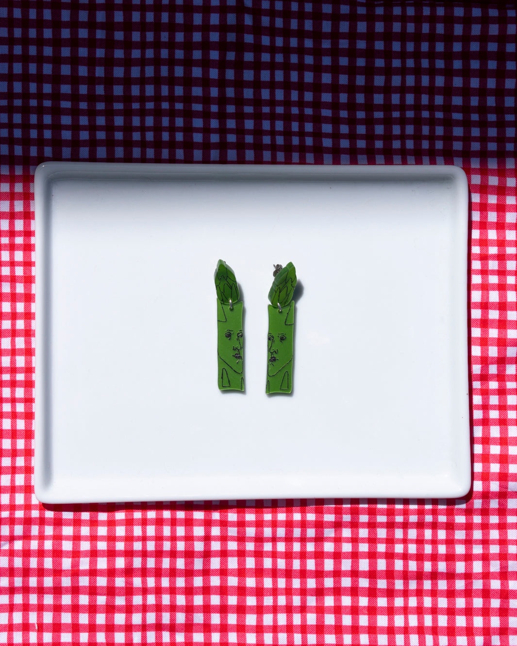 Asparagus Face Earrings