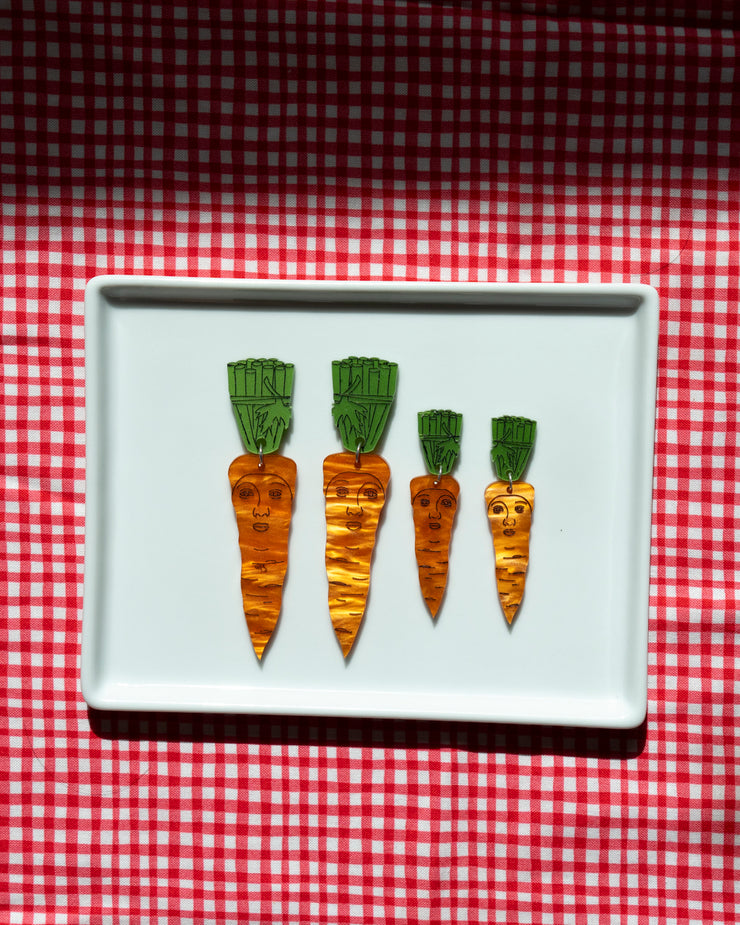 Carrot Face Earrings