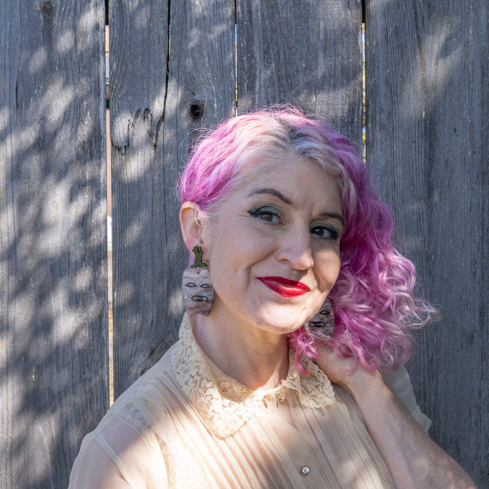 Carved Turnip Earrings