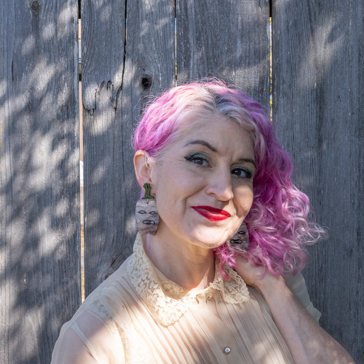 Carved Turnip Earrings