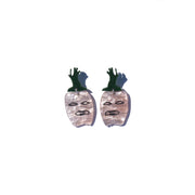 Carved Turnip Earrings