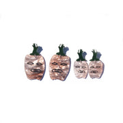 Carved Turnip Earrings
