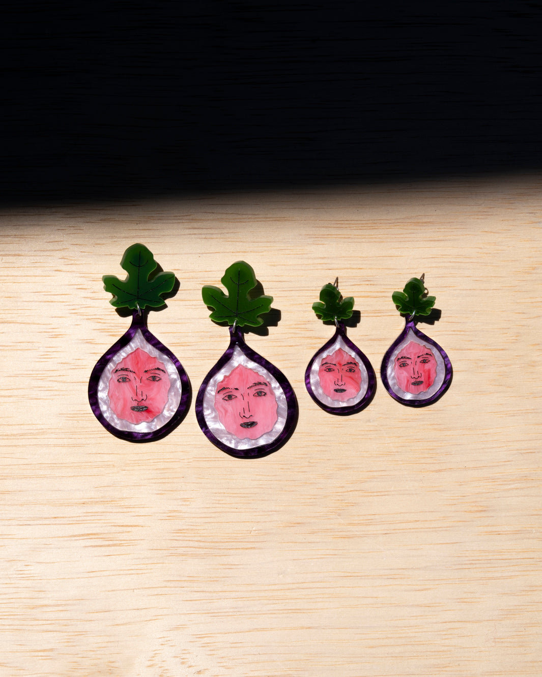 Fig Face Earrings