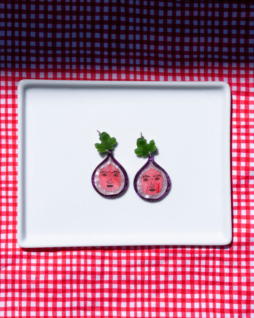 Fig Face Earrings