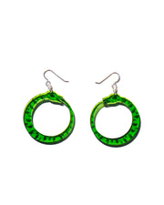 Green Ouroboros Earrings