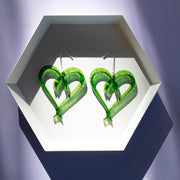 Green Heart of Snakes Earrings