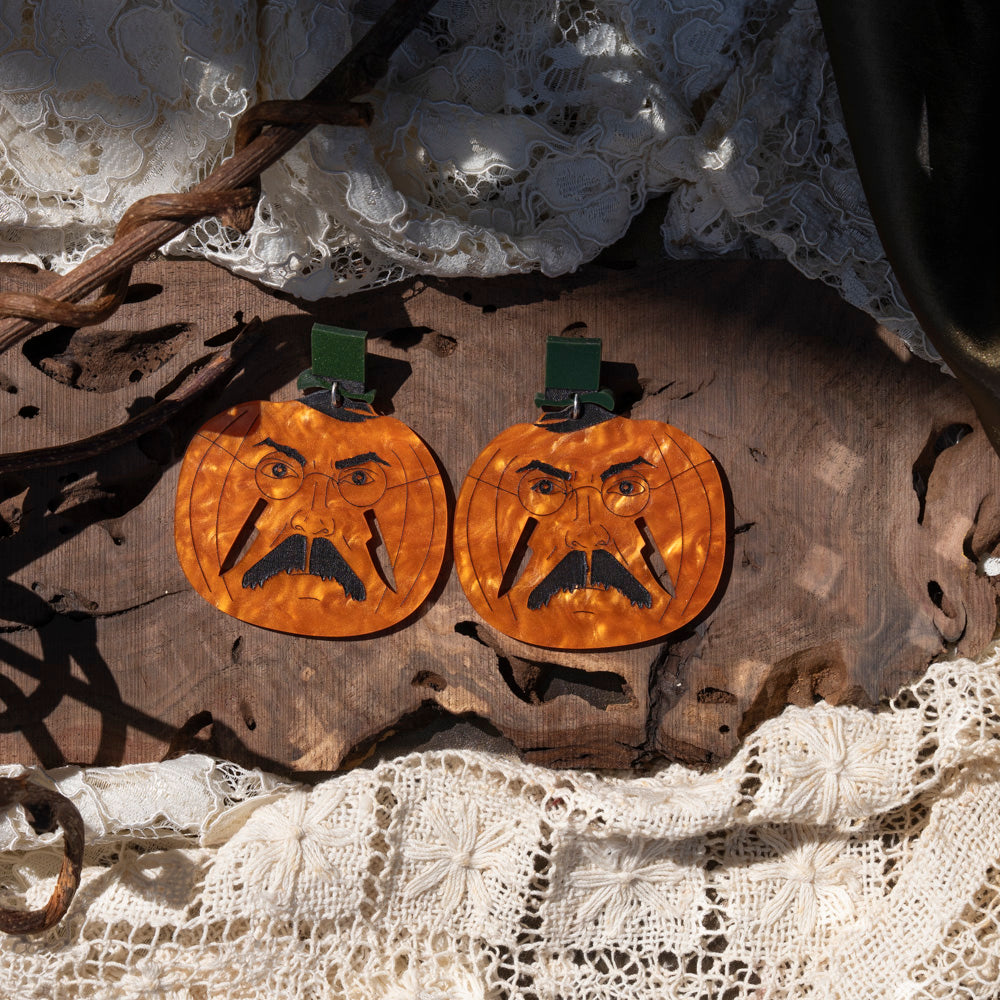 Jack o' Ripper Pumpkin Jack o' lantern Earrings