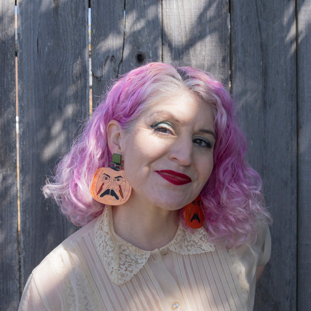 Jack o' Ripper Pumpkin Jack o' lantern Earrings