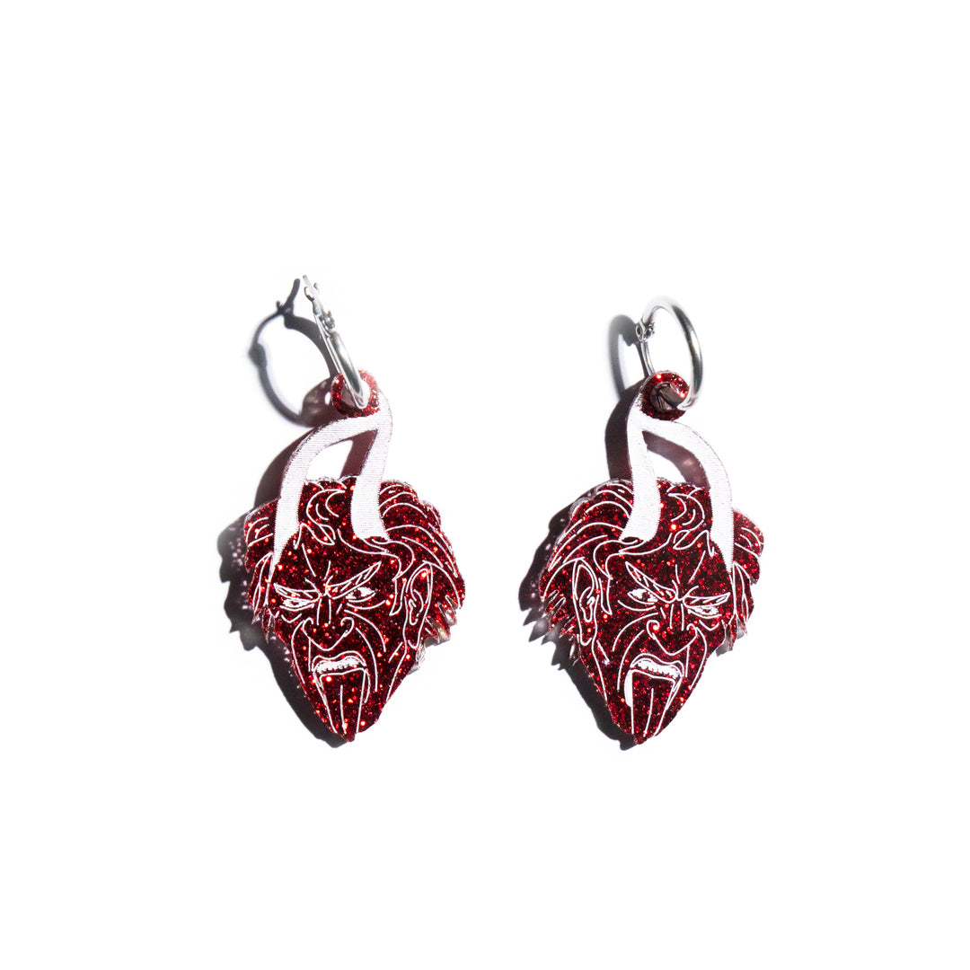 Red Krampus Earrings