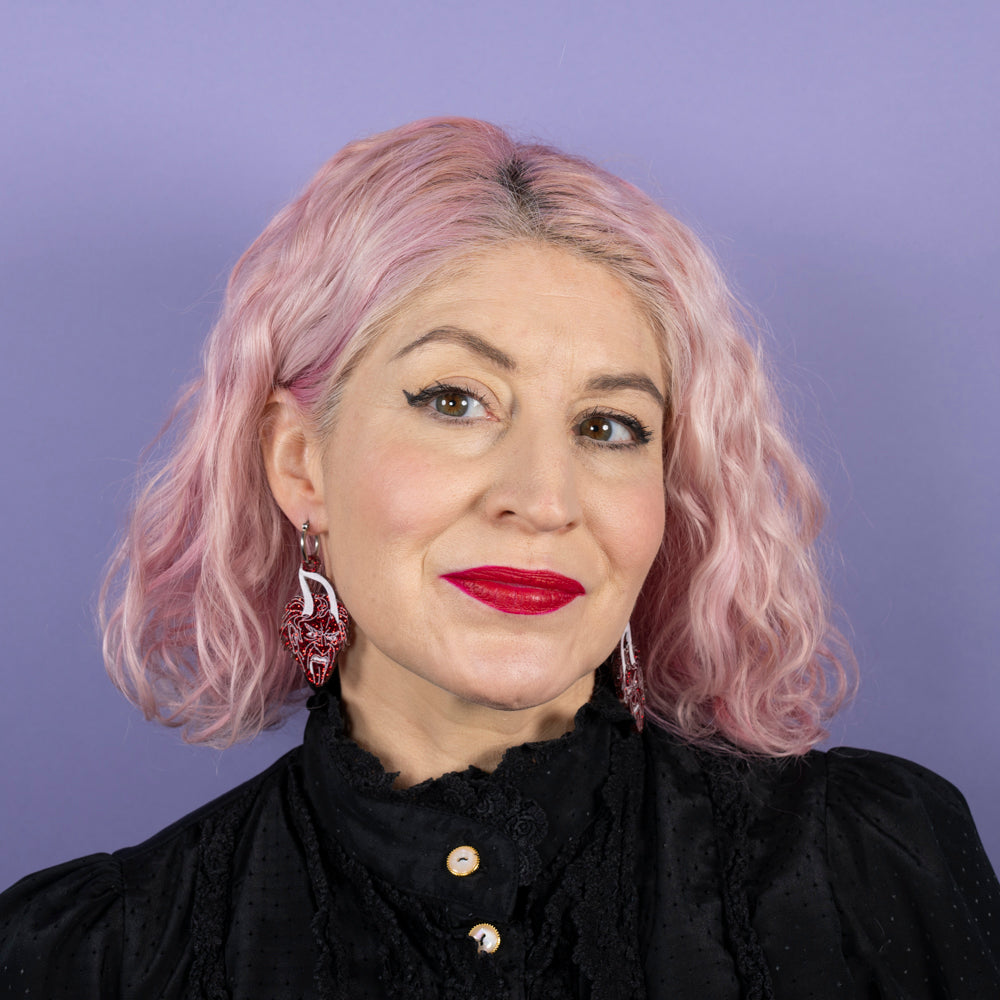 Red Krampus Earrings