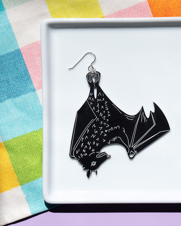 Single Large Bat Earring