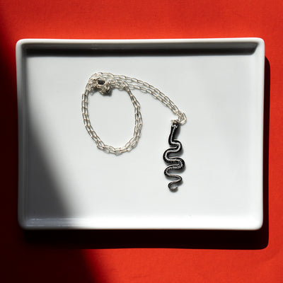 Snake skeleton necklace