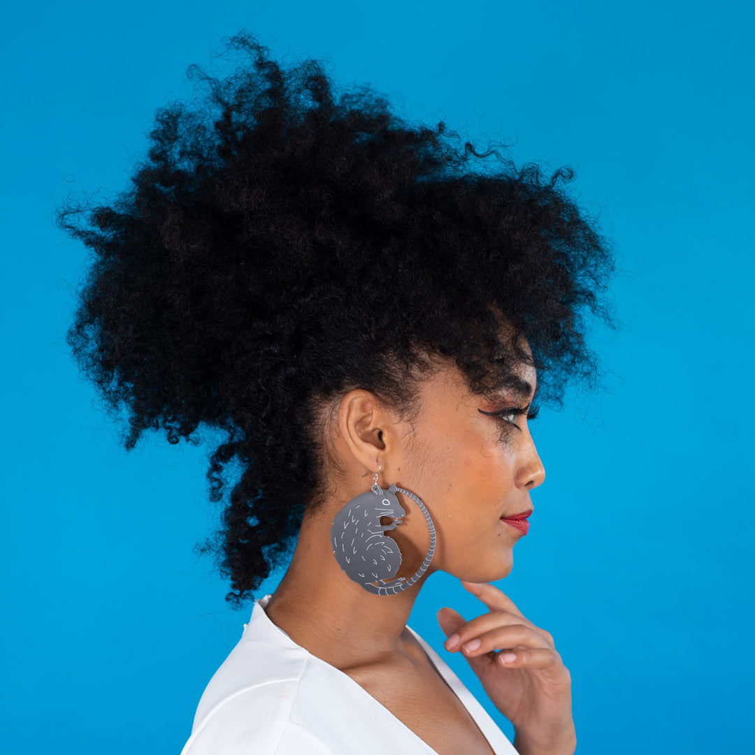 Black Rat Earrings