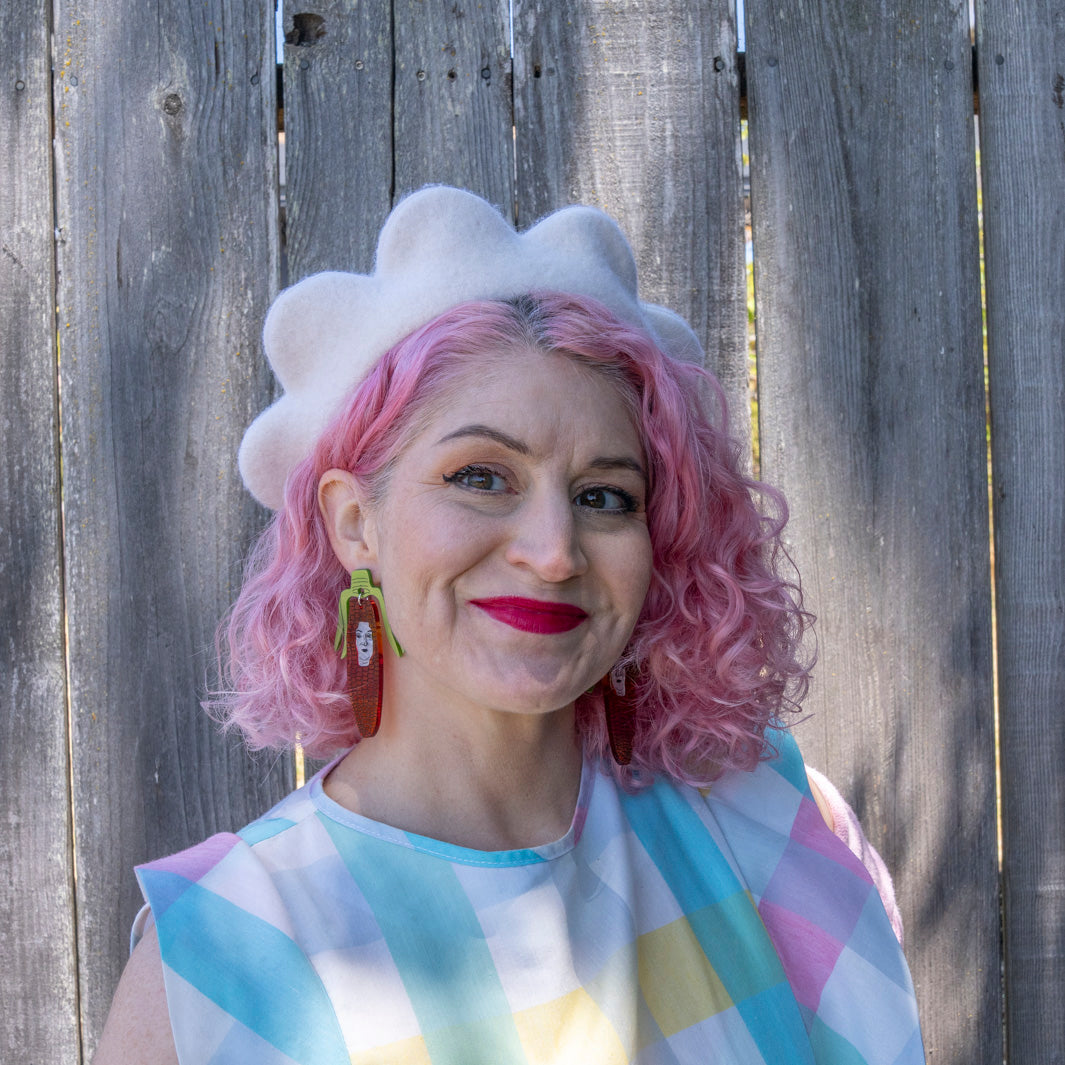 Corncob Face Earrings