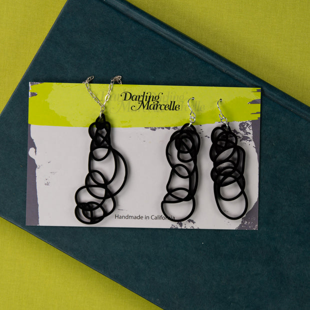 Scribble Earrings and Necklace Gift Set