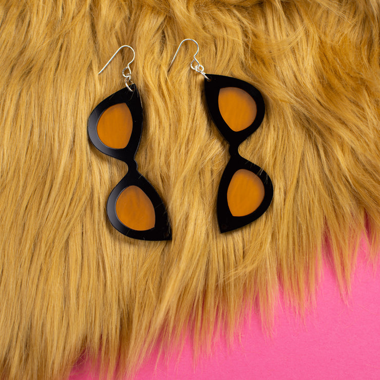 Black Sunglass Earrings