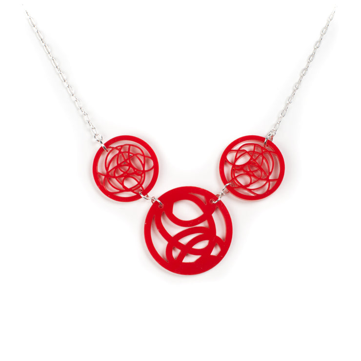 Red Circle Necklace by Darling Marcelle