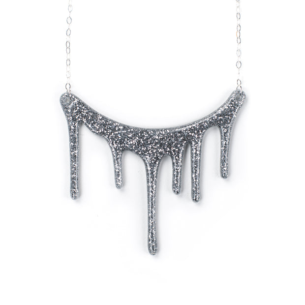 sparkly silver necklace