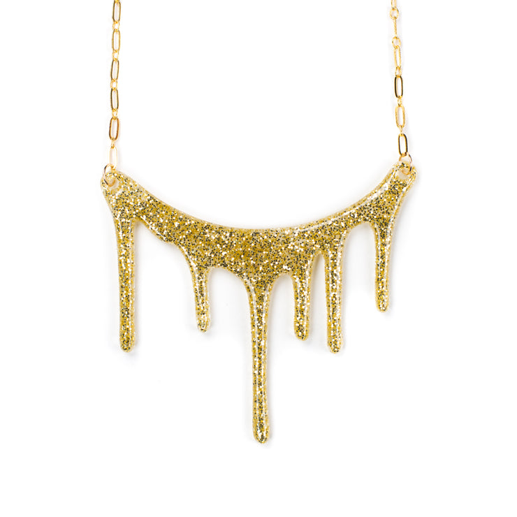 sparkly gold necklace