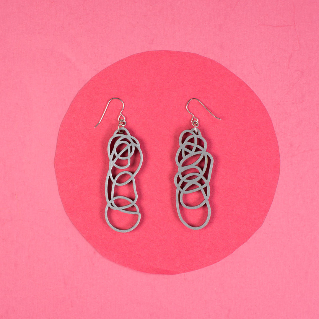 Drawn Out Scribble Earrings