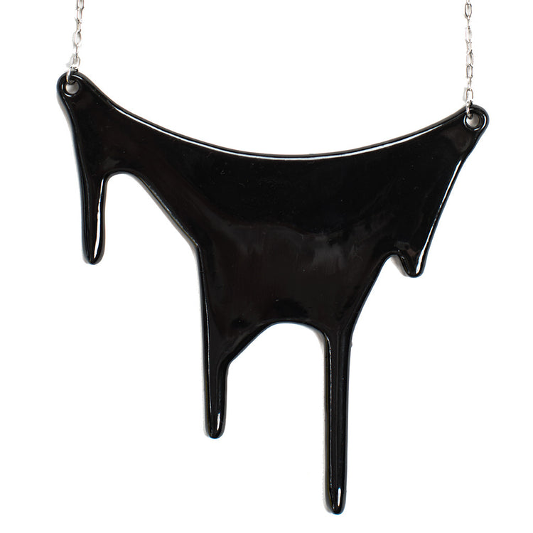 black bib necklace
