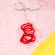 Janus Red and Pink Pendant Necklace