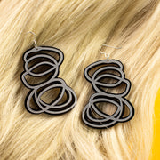 Janus Silver and Black Earrings