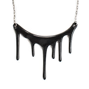 Black Gothic Necklace / Black Statement Necklace / Black Necklace - Melt