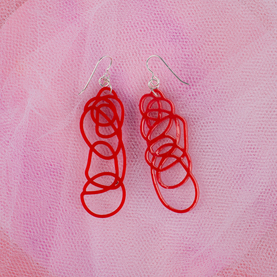Drawn Out Scribble Earrings