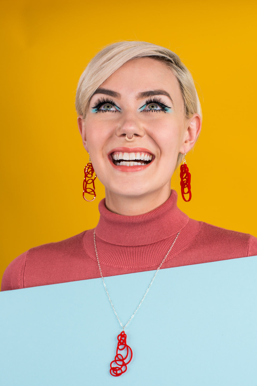 Scribble Earrings and Necklace Gift Set