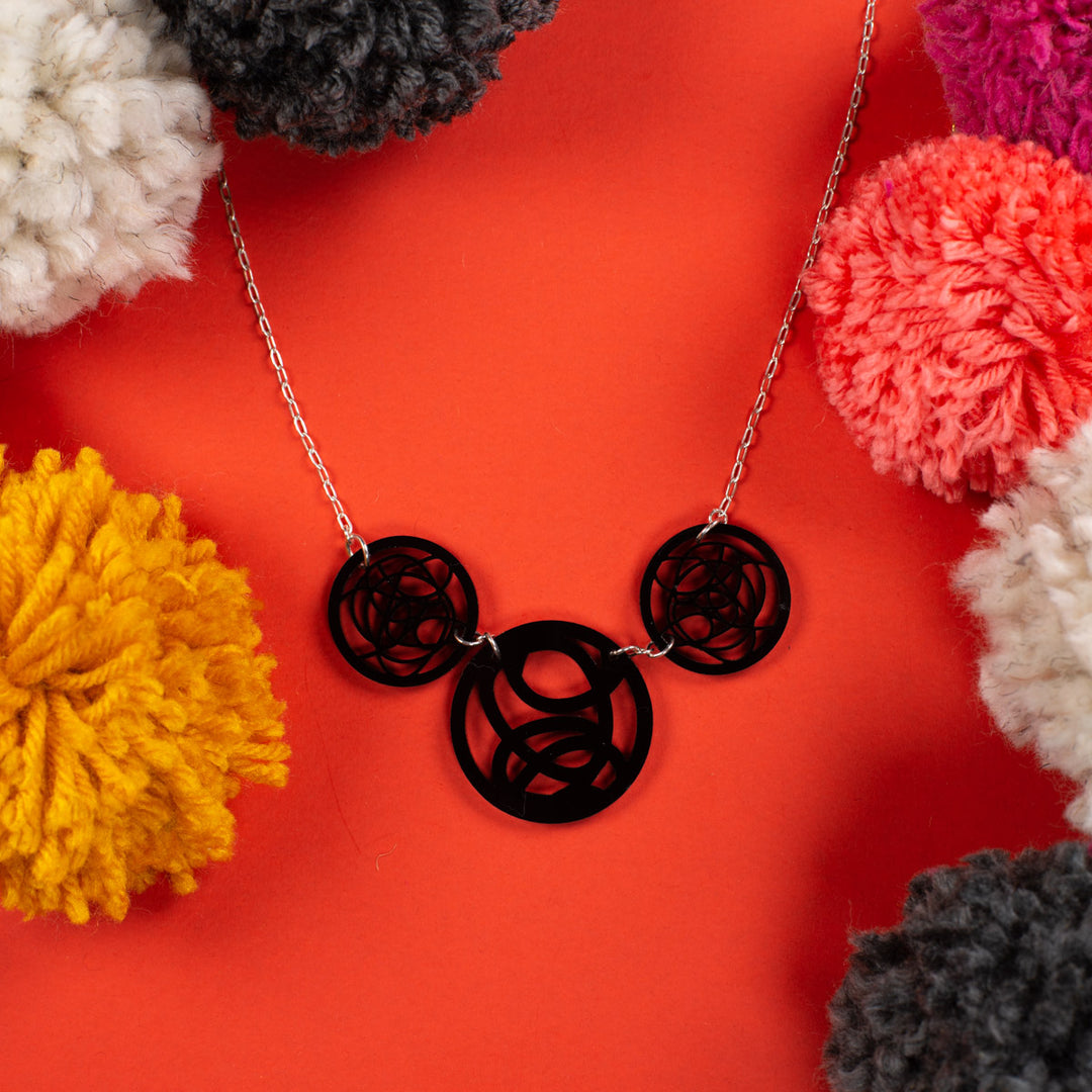 black circle necklace