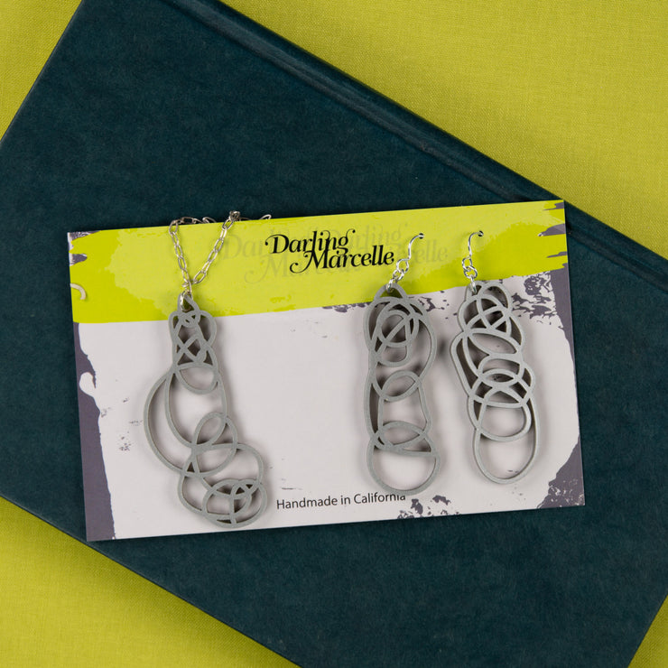 Scribble Earrings and Necklace Gift Set