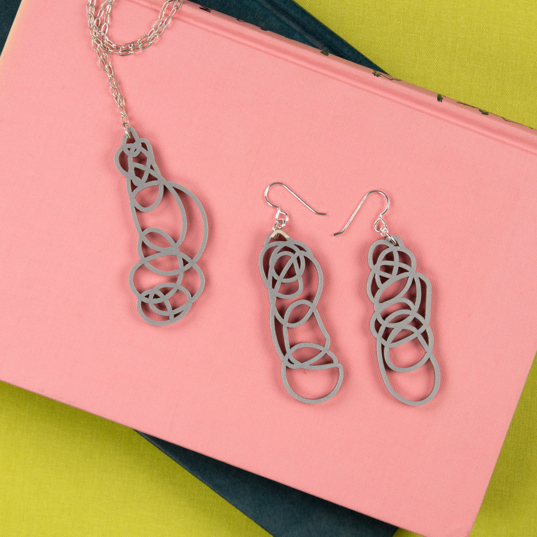 Scribble Earrings and Necklace Gift Set