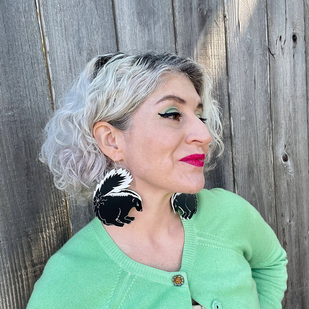 Skunk Earrings