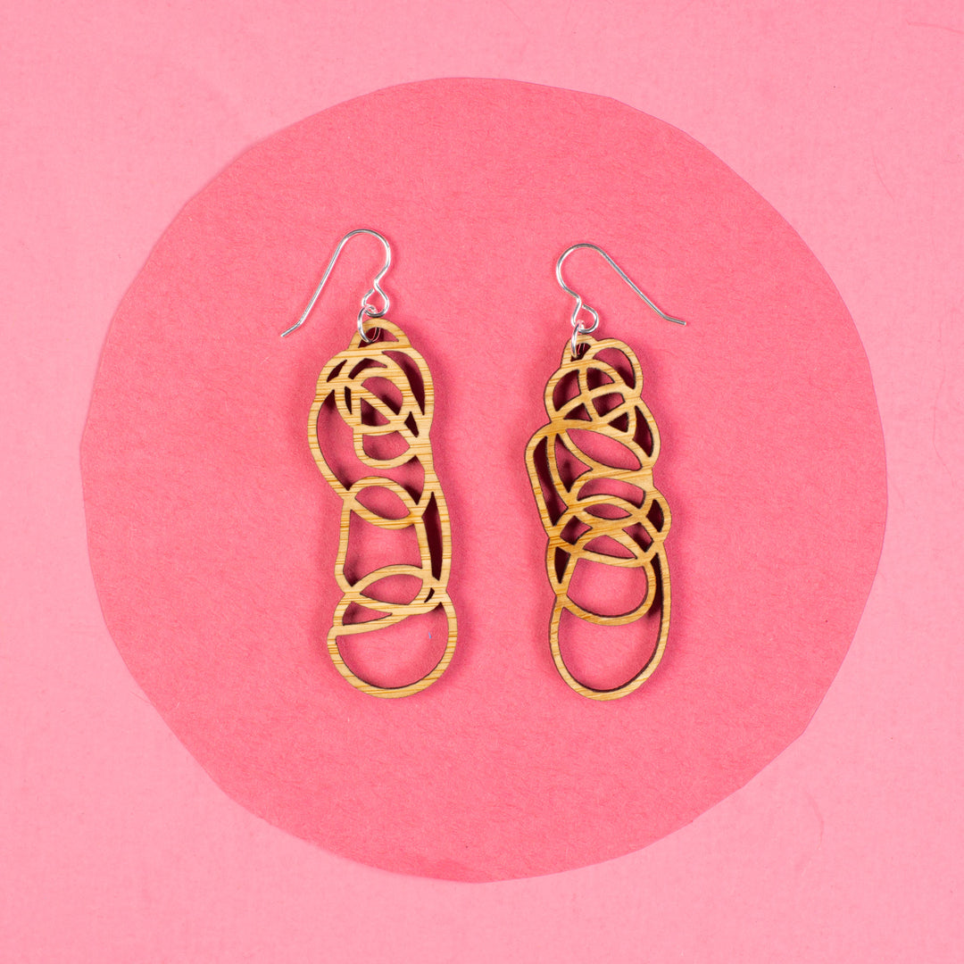 Drawn Out Scribble Earrings