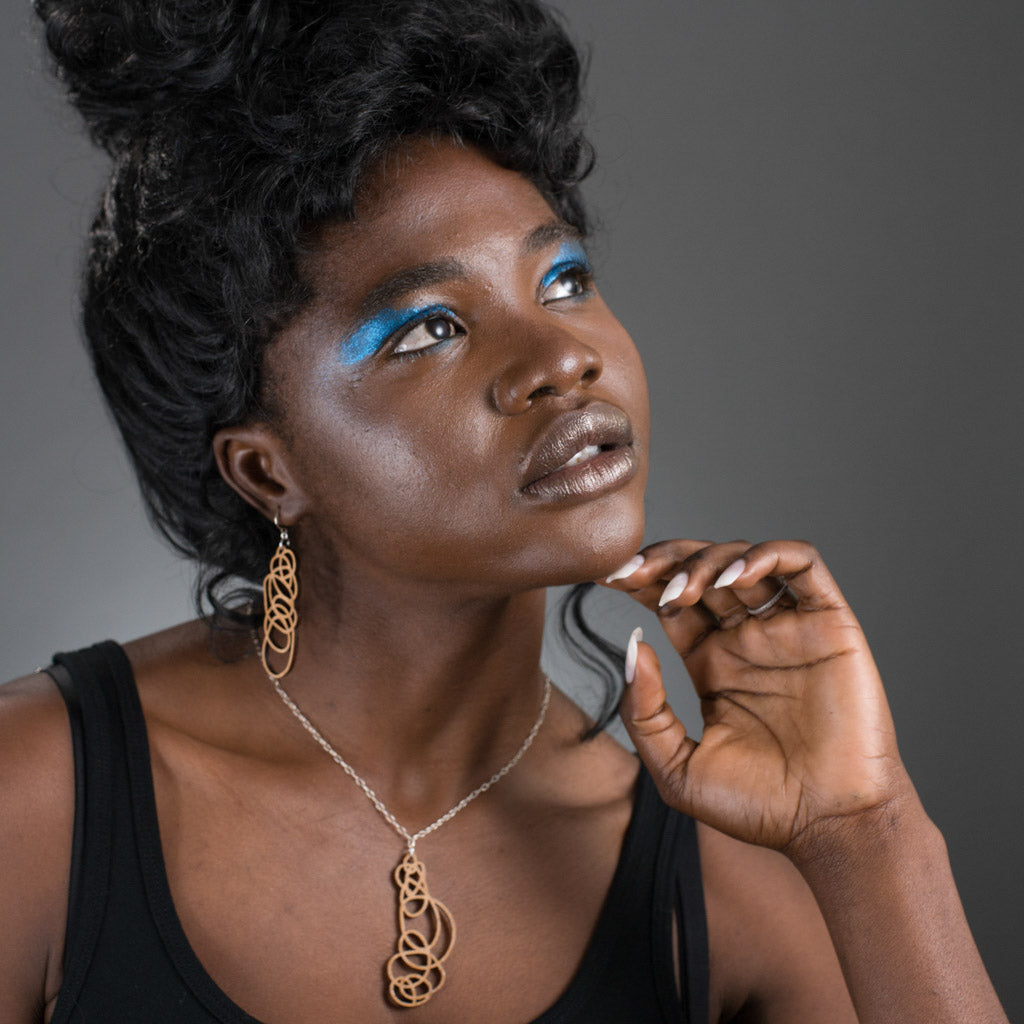 Scribble Earrings and Necklace Gift Set