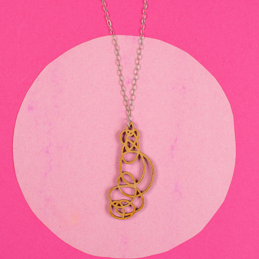 Scratched Out Scribble Necklace