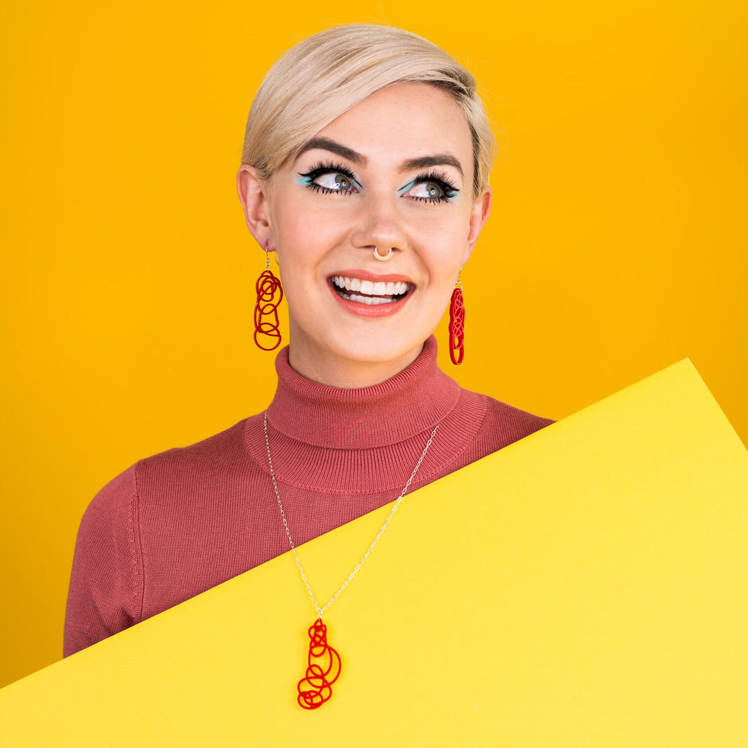 Scratched Out Scribble Necklace