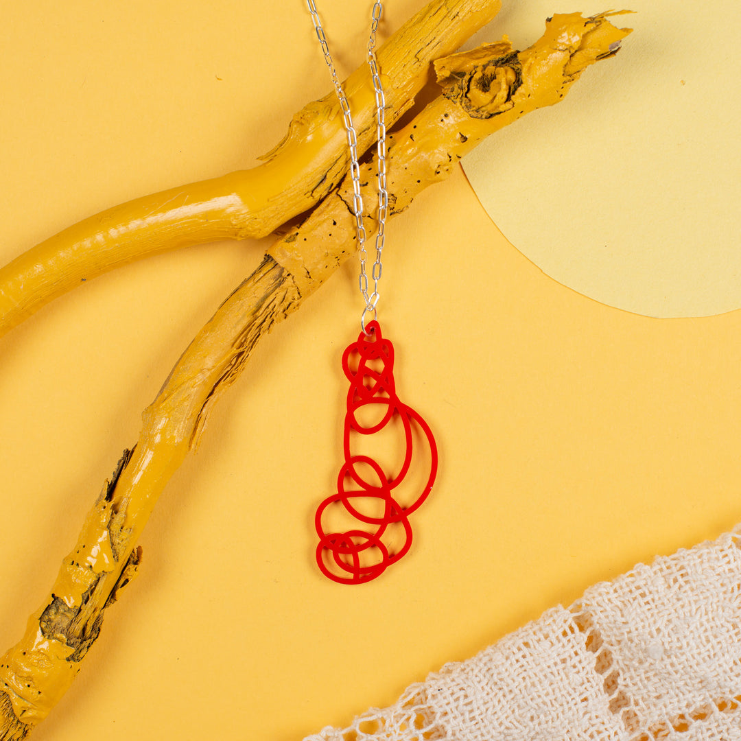 Scratched Out Scribble Necklace