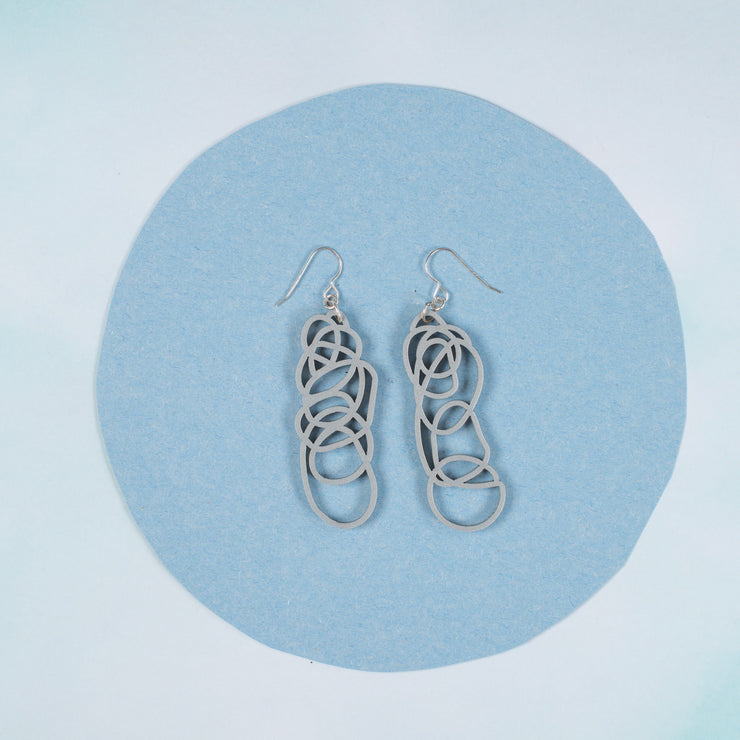 Silver Dangle Earrings - Drawn Out