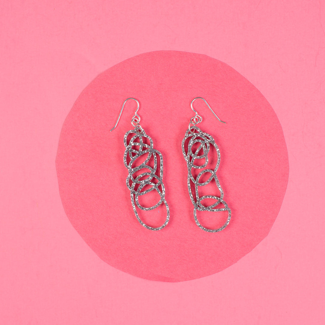 Drawn Out Scribble Earrings