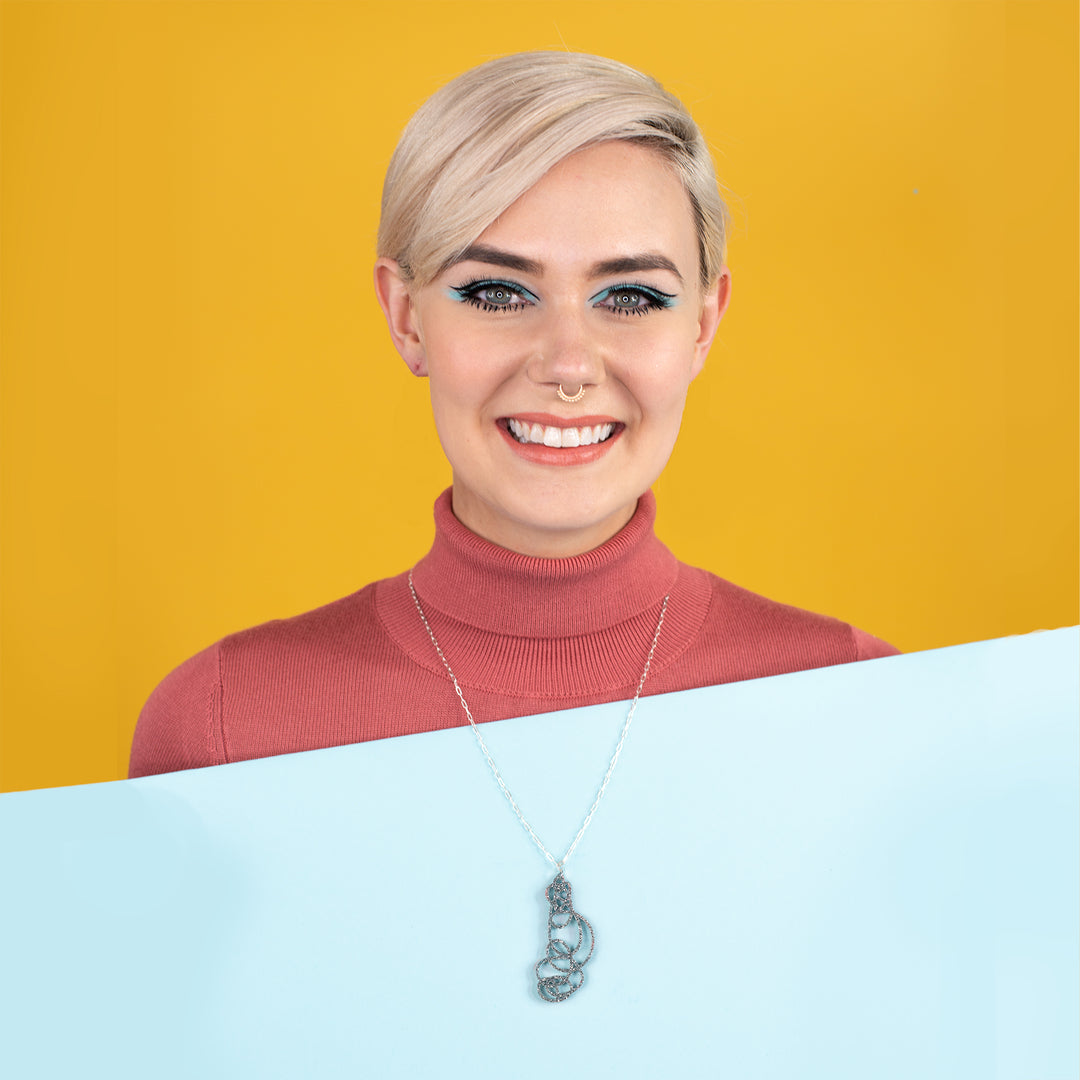 Scratched Out Scribble Necklace