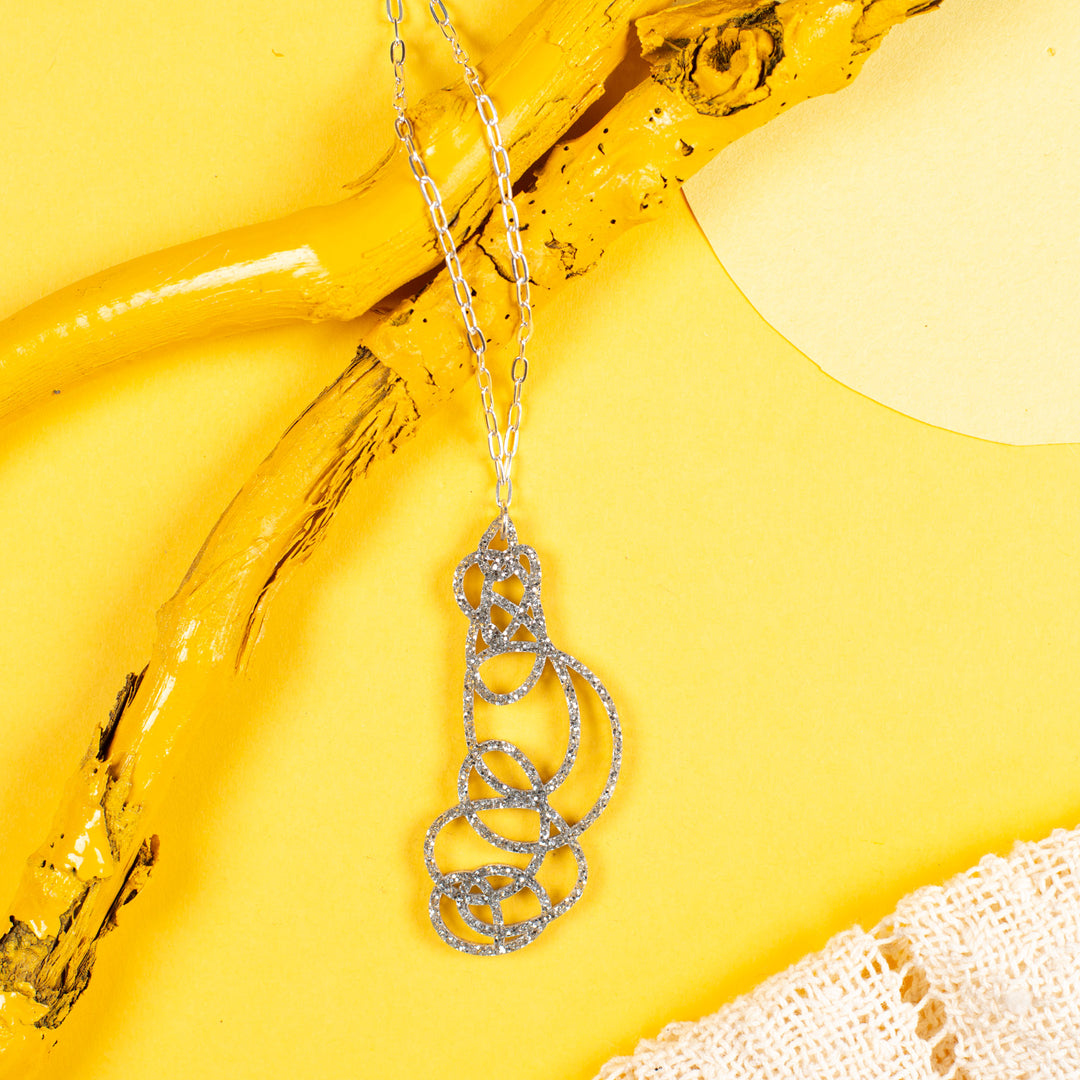 Scratched Out Scribble Necklace