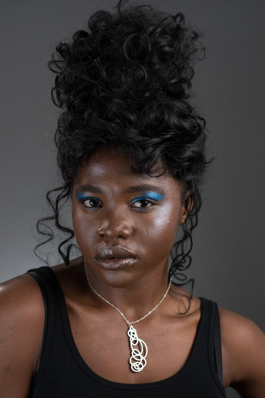 Scratched Out Scribble Necklace