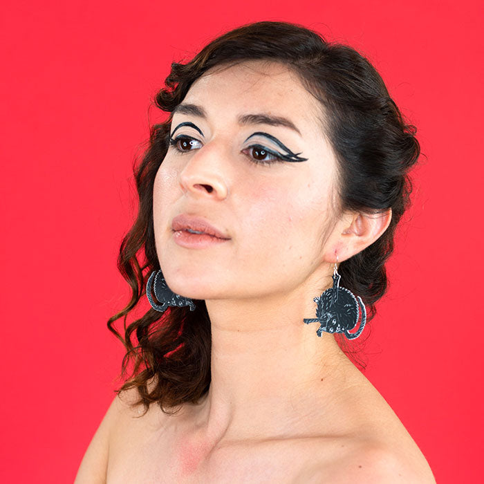 Small Black Cat Earrings