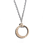 would ouroboros necklace over white background